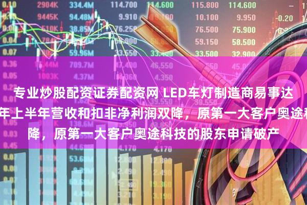专业炒股配资证券配资网 LED车灯制造商易事达闯关北交所，2025年上半年营收和扣非净利润双降，原第一大客户奥途科技的股东申请破产