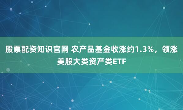 股票配资知识官网 农产品基金收涨约1.3%，领涨美股大类资产类ETF